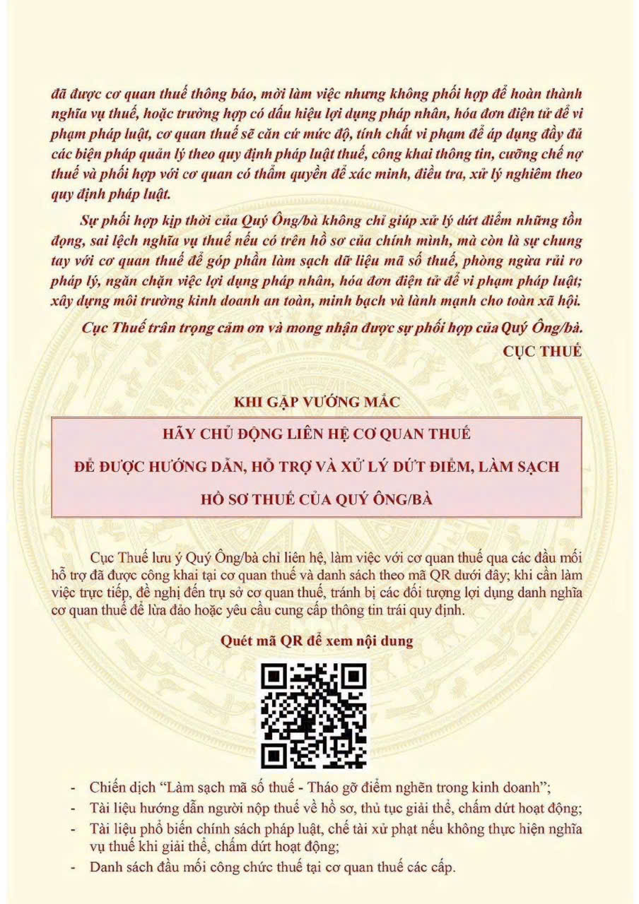 THƯ NGỎ: Chủ động rà soát mã số thuế - Bảo vệ quyền lợi, gỡ vướng kinh doanh - Page 3